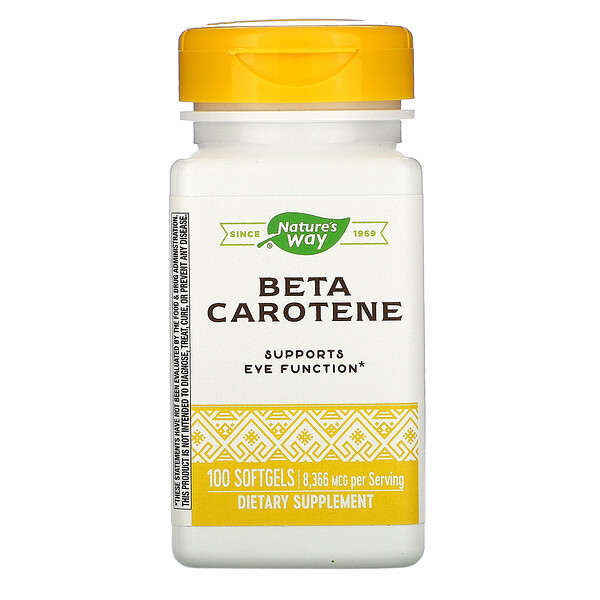 <img alt="Natures Way, Beta Carotene, 25,000 IU, 100 Softgels" title="Natures Way, Beta Carotene, 25,000 IU, 100 Softgels,033674401316"