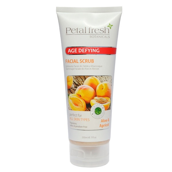 3 PACK of Petal Fresh, Botanicals, Age Defying Facial Scrub, Aloe & Apricot, 7 fl oz (200 ml)