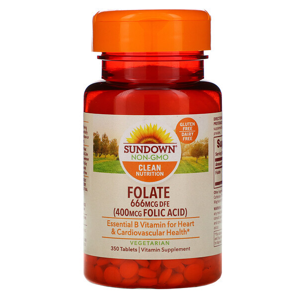 <img alt="Sundown Naturals, Folic Acid, 400 mcg, 350 Tablets" title="Sundown Naturals, Folic Acid, 400 mcg, 350 Tablets,030768040697"
