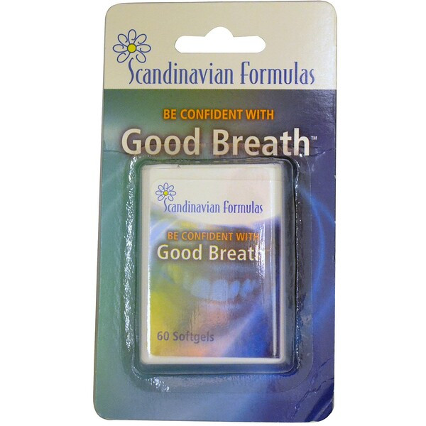 <img alt="Scandinavian Formulas, Good Breath, 60 Softgels" title="Scandinavian Formulas, Good Breath, 60 Softgels,851137011106"