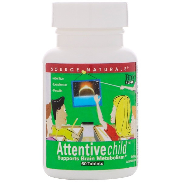 <img alt="Source Naturals, Attentive Child, 60 Tablets" title="Source Naturals, Attentive Child, 60 Tablets,021078019466"