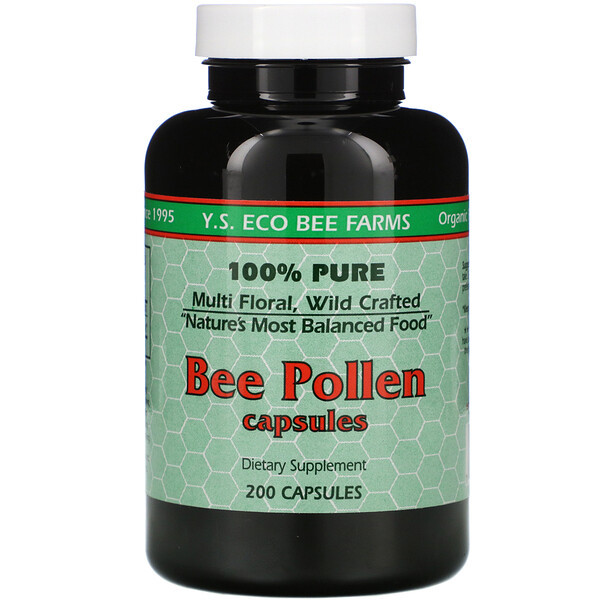 <img alt="Y.S. Eco Bee Farms, Bee Pollen, 200 Capsules" title="Y.S. Eco Bee Farms, Bee Pollen, 200 Capsules,726635862867"