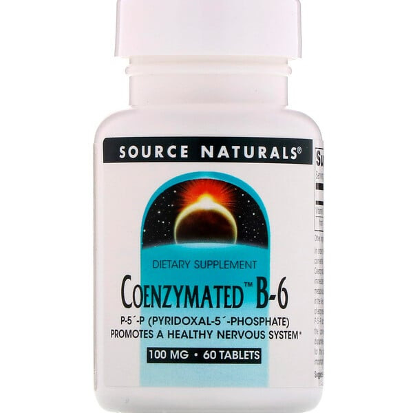 <img alt="Source Naturals, Coenzymated B-6, 100 mg, 60 Tablets" title="Source Naturals, Coenzymated B-6, 100 mg, 60 Tablets,021078018605"