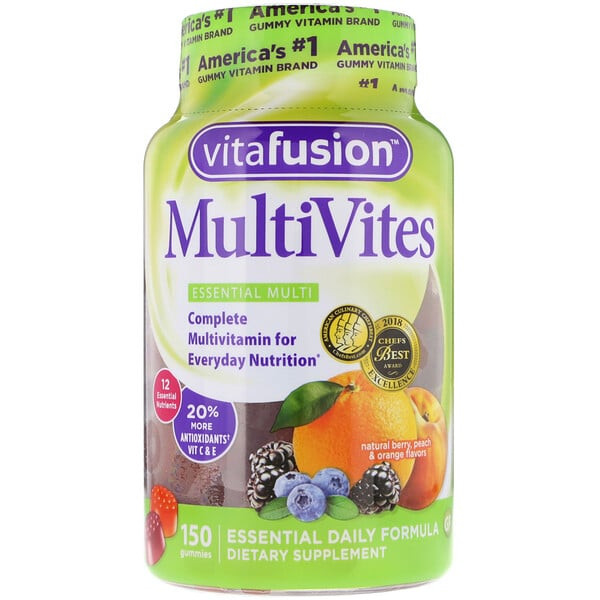 <img alt="VitaFusion, MultiVites, Essential Multi, Natural Berry, Peach & Orange Flavor, 150 Gummies" title="VitaFusion, MultiVites, Essential Multi, Natural Berry, Peach & Orange Flavor, 150 Gummies,027917019192"