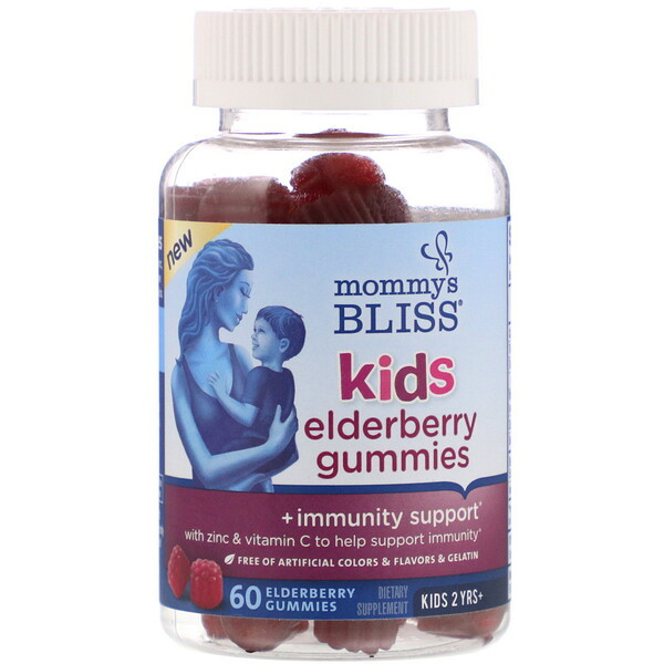 <img alt="Mommys Bliss, Kids, Elderberry Gummies + Immunity Support, 60 Gummies" title="Mommys Bliss, Kids, Elderberry Gummies + Immunity Support, 60 Gummies,679234071430"