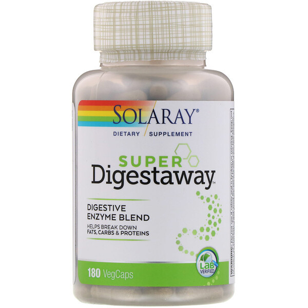 <img alt="Solaray, Super Digestaway, Digestive Enzyme Blend, 180 VegCaps" title="Solaray, Super Digestaway, Digestive Enzyme Blend, 180 VegCaps,076280048025"