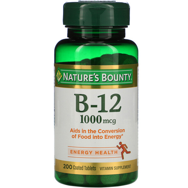 <img alt="Natures Bounty, B-12, 1,000 mcg, 200 Coated Tablets" title="Natures Bounty, B-12, 1,000 mcg, 200 Coated Tablets,074312528057"