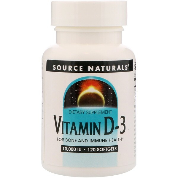 <img alt="Source Naturals, Vitamin D-3, 10,000 IU, 120 Softgels" title="Source Naturals, Vitamin D-3, 10,000 IU, 120 Softgels,021078027928"