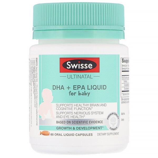 <img alt="Swisse, Ultinatal, DHA + EPA Liquid For Baby, 60 Oral Liquid Capsules" title="Swisse, Ultinatal, DHA + EPA Liquid For Baby, 60 Oral Liquid Capsules,850000148390"
