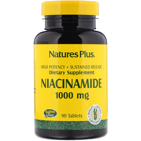 <img alt="Natures Plus, Niacinamide, 1000 mg, 90 Tablets" title="Natures Plus, Niacinamide, 1000 mg, 90 Tablets,097467019300"
