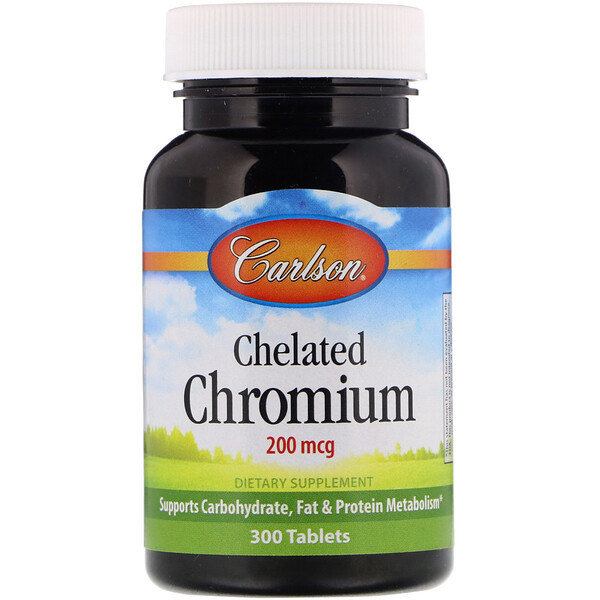 <img alt="Carlson Labs, Chelated Chromium, 200 mcg, 300 Tablets" title="Carlson Labs, Chelated Chromium, 200 mcg, 300 Tablets,088395055133"