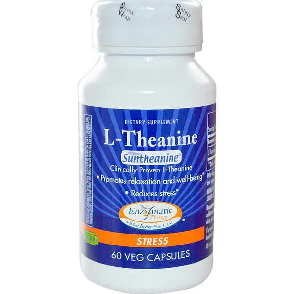 <img alt="Enzymatic Therapy, L-Theanine, Stress, 60 Veggie Caps" title="Enzymatic Therapy, L-Theanine, Stress, 60 Veggie Caps,763948095568"