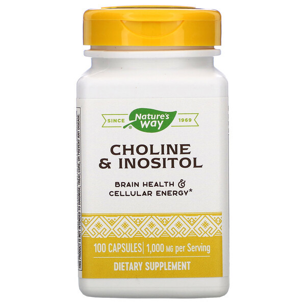 <img alt="Natures Way, Choline & Inositol, 500 mg, 100 Capsules" title="Natures Way, Choline & Inositol, 500 mg, 100 Capsules,033674404621"