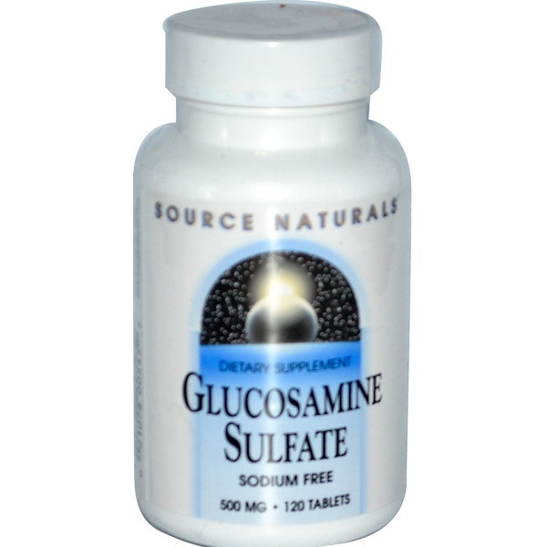 <img alt="Source Naturals, Glucosamine Sulfate, Sodium Free, 500 mg, 120 Tablets" title="Source Naturals, Glucosamine Sulfate, Sodium Free, 500 mg, 120 Tablets,021078005452"