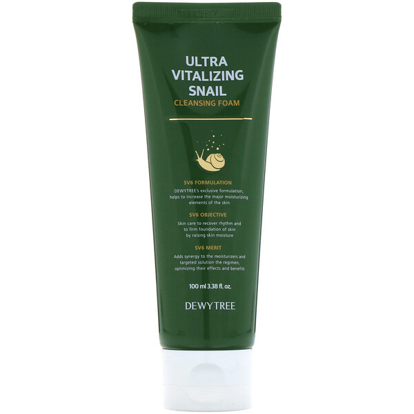 <img alt="Dewytree, Ultra Vitalizing Snail Cleansing Foam, 3.38 fl oz (100 ml)" title="Dewytree, Ultra Vitalizing Snail Cleansing Foam, 3.38 fl oz (100 ml),8809517473886"