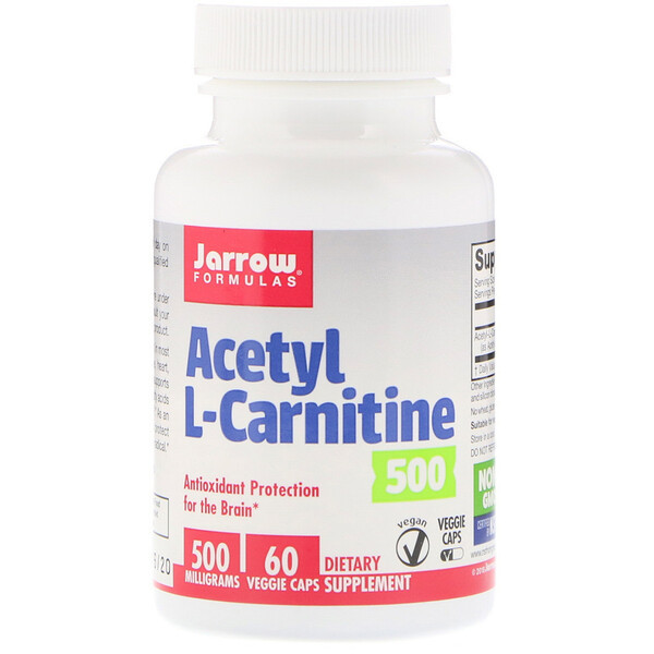 <img alt="Jarrow Formulas, Acetyl L-Carnitine 500, 500 mg, 60 Veggie Caps" title="Jarrow Formulas, Acetyl L-Carnitine 500, 500 mg, 60 Veggie Caps,790011150374"