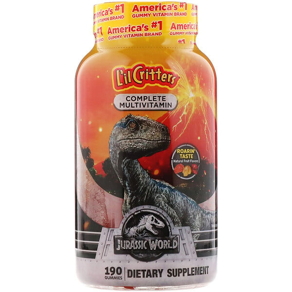 <img alt="L'il Critters, Complete Multivitamins, Jurassic World, Natural Fruit Flavors, 190 Gummies" title="L'il Critters, Complete Multivitamins, Jurassic World, Natural Fruit Flavors, 190 Gummies,027917271606"