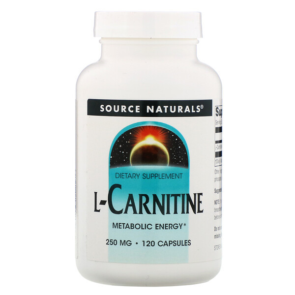 <img alt="Source Naturals, L-Carnitine, 250 mg, 120 Capsules" title="Source Naturals, L-Carnitine, 250 mg, 120 Capsules,021078020097"