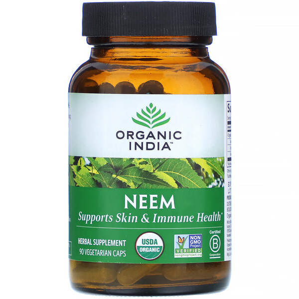 <img alt="Organic India, Organic, Neem, 90 Veg Caps" title="Organic India, Organic, Neem, 90 Veg Caps,851469000540"