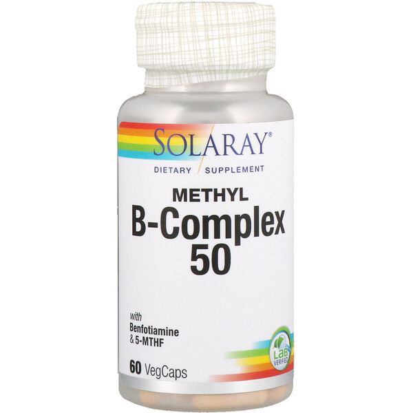 <img alt="Solaray, Methyl B-Complex 50, 60 VegCaps" title="Solaray, Methyl B-Complex 50, 60 VegCaps,076280599121"