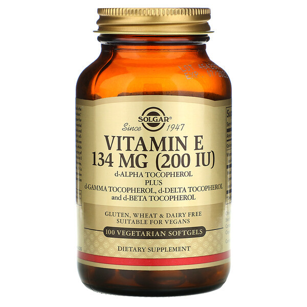 <img alt="Solgar, Vitamin E, Natural Source, 200 IU, 100 Vegetarian Softgels" title="Solgar, Vitamin E, Natural Source, 200 IU, 100 Vegetarian Softgels,033984035065"