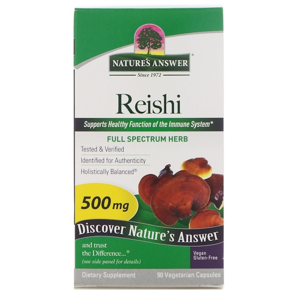 <img alt="Natures Answer, Reishi, 500 mg, 90 Vegetarian Capsules" title="Natures Answer, Reishi, 500 mg, 90 Vegetarian Capsules,083000163227"