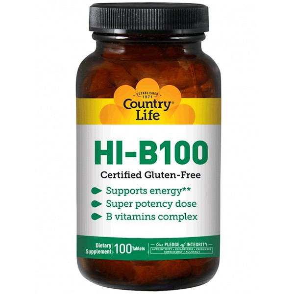<img alt="Country Life, HI-B100, 100 Tablets" title="Country Life, HI-B100, 100 Tablets,015794064312"
