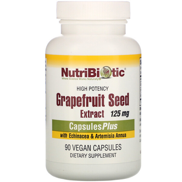 <img alt="NutriBiotic, Grapefruit Seed Extract, With Echinacea & Artemisia Annua, High Potency, 125 mg, 90 Vegan Capsules" title="NutriBiotic, Grapefruit Seed Extract, With Echinacea & Artemisia Annua, High Potency, 125 mg, 90 Vegan Capsules,728177010102"