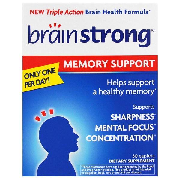 <img alt="BrainStrong, Memory Support, 30 Caplets" title="BrainStrong, Memory Support, 30 Caplets,092961020197"