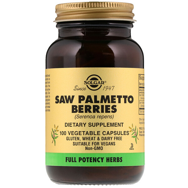 <img alt="Solgar, Saw Palmetto Berries, 100 Vegetable Capsules" title="Solgar, Saw Palmetto Berries, 100 Vegetable Capsules,033984040236"