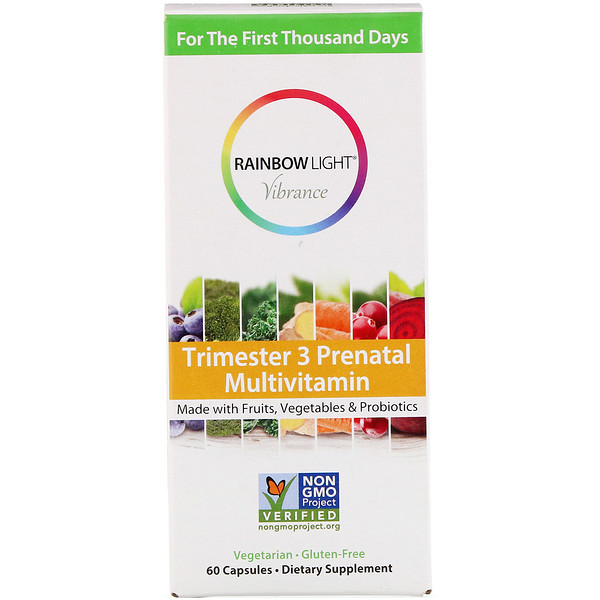 Rainbow Light, Vibrance, Trimester 3 Prenatal Multivitamin, 60 Capsules