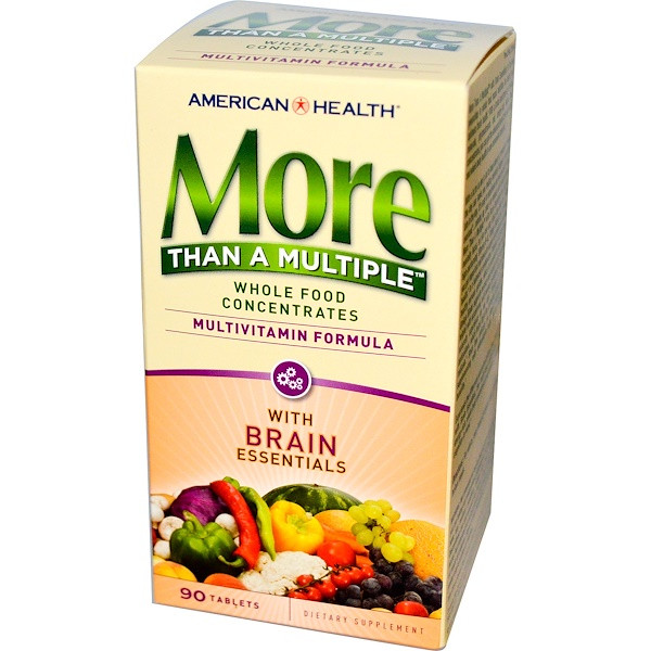 <img alt="American Health, More Than A Multiple with Brain Essentials, 90 Tablets" title="American Health, More Than A Multiple with Brain Essentials, 90 Tablets,076630512442"