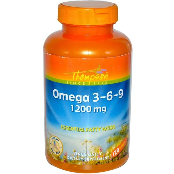 <img alt="Thompson, Omega 3-6-9, 1200 mg, 120 Softgels" title="Thompson, Omega 3-6-9, 1200 mg, 120 Softgels,031315253812"