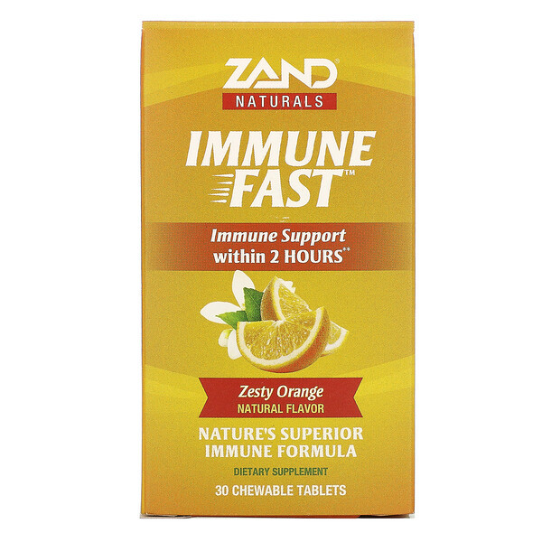 <img alt="Zand, Immune Fast, Zesty Orange, 30 Chewable Tablets" title="Zand, Immune Fast, Zesty Orange, 30 Chewable Tablets,041954738274"