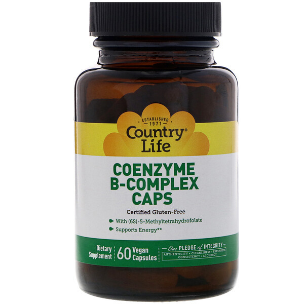 <img alt="Country Life, Coenzyme B-Complex Caps, 60 Vegan Capsules" title="Country Life, Coenzyme B-Complex Caps, 60 Vegan Capsules,015794064183"