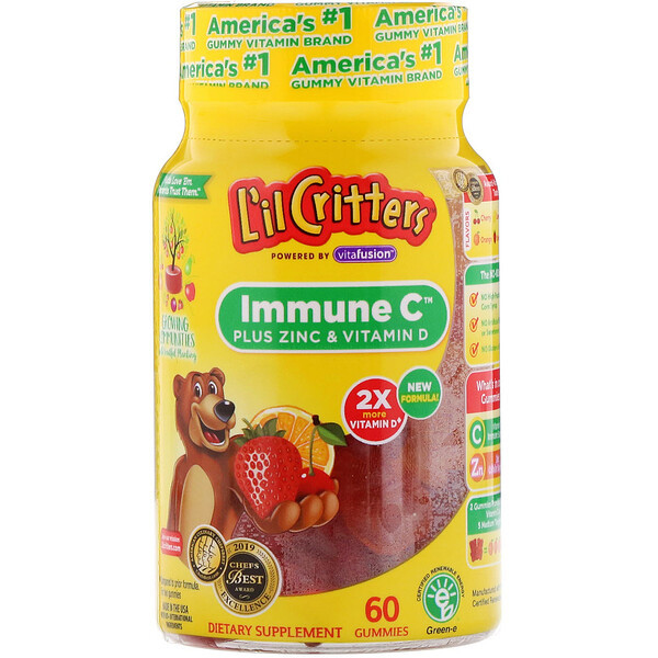 <img alt="L'il Critters, Immune C Plus Zinc & Vitamin D, 60 Gummies" title="L'il Critters, Immune C Plus Zinc & Vitamin D, 60 Gummies,027917006031"