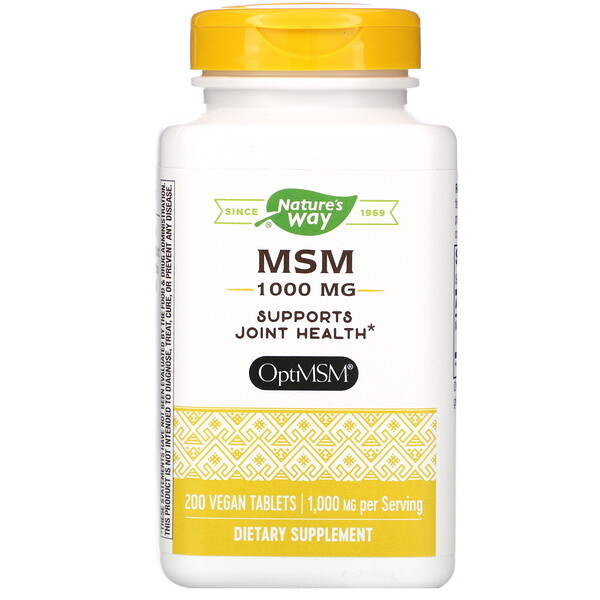 <img alt="Natures Way, MSM, Pure OptiMSM, 1000 mg, 200 Tablets" title="Natures Way, MSM, Pure OptiMSM, 1000 mg, 200 Tablets,033674151334"