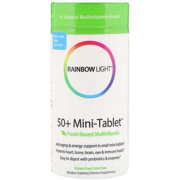 <img alt="Rainbow Light, 50+ Mini Tablet, Food-Based Multivitamin, 90 Mini-Tablets" title="Rainbow Light, 50+ Mini Tablet, Food-Based Multivitamin, 90 Mini-Tablets,021888113422"