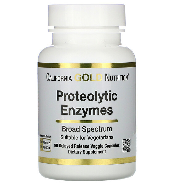 <img alt="California Gold Nutrition, Proteolytic Enzymes, Broad Spectrum, 90 Delayed Release Veggie Capsules" title="California Gold Nutrition, Proteolytic Enzymes, Broad Spectrum, 90 Delayed Release Veggie Capsules,898220011544"