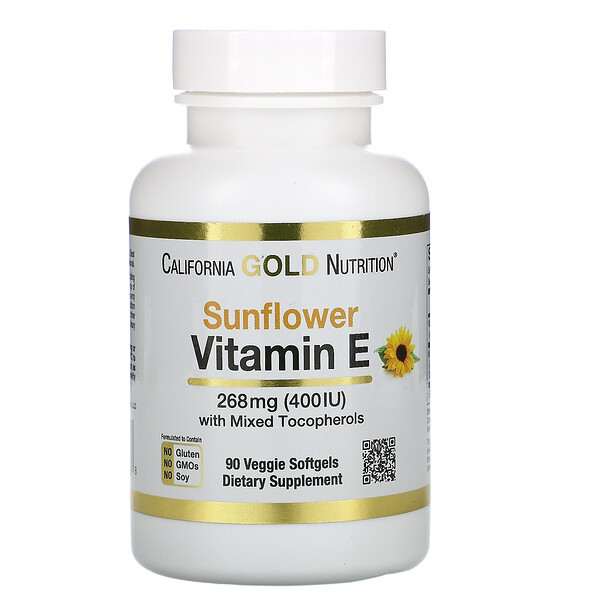 <img alt="California Gold Nutrition, Sunflower Vitamin E, with Mixed Tocopherols, 400 IU, 90 Veggie Softgels" title="California Gold Nutrition, Sunflower Vitamin E, with Mixed Tocopherols, 400 IU, 90 Veggie Softgels,898220011698"