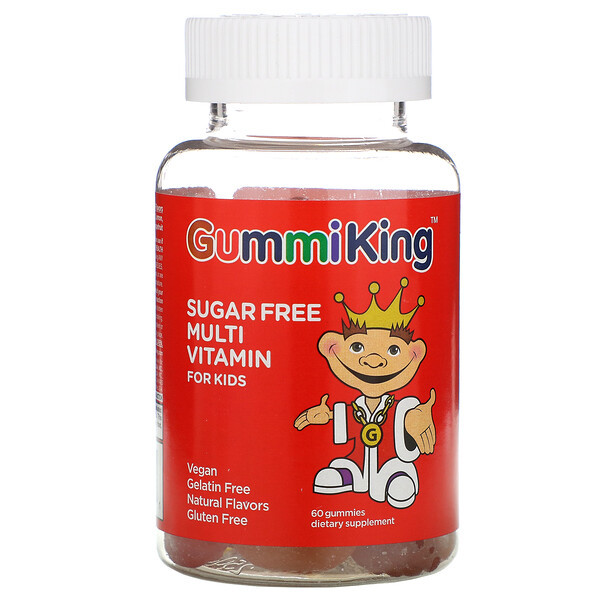 <img alt="GummiKing, Sugar-Free Multi-Vitamin, For Kids, 60 Gummies" title="GummiKing, Sugar-Free Multi-Vitamin, For Kids, 60 Gummies,835776000561"