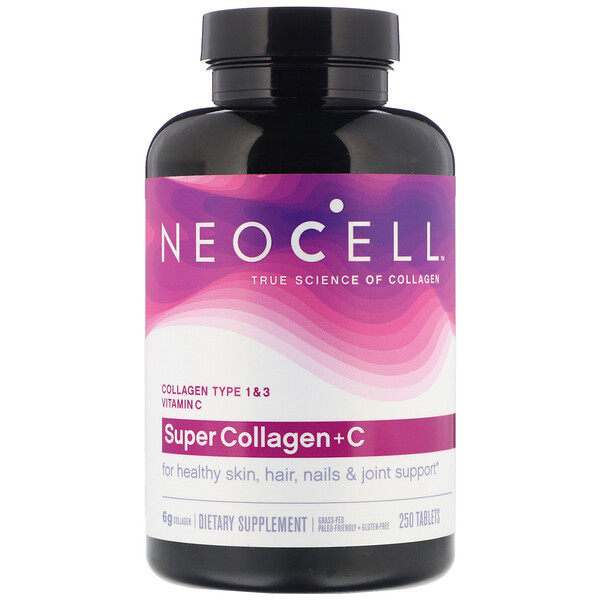 <img alt="Neocell, Super Collagen + C, 250 Tablets" title="Neocell, Super Collagen + C, 250 Tablets,016185128965"