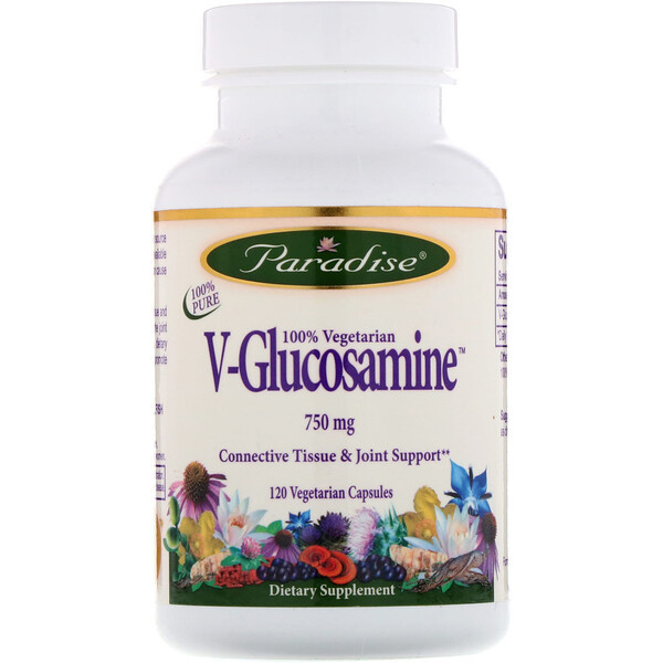 <img alt="Paradise Herbs, V-Glucosamine, 750 mg, 120 Vegetarian Capsules" title="Paradise Herbs, V-Glucosamine, 750 mg, 120 Vegetarian Capsules,601944777692"