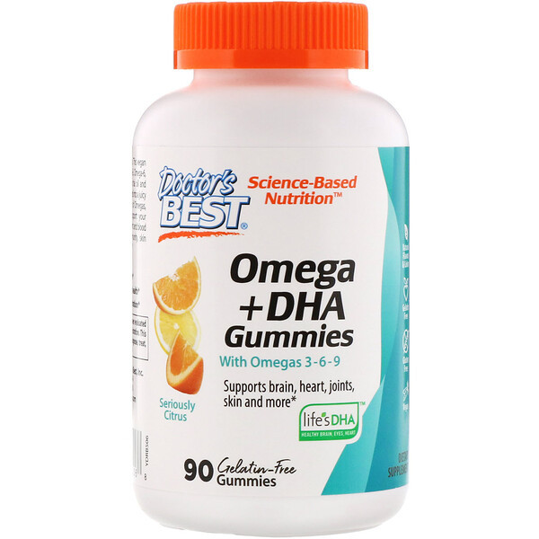 <img alt="Doctors Best, Omega+ DHA, Seriously Citrus, 90 Gummies" title="Doctors Best, Omega+ DHA, Seriously Citrus, 90 Gummies,753950005068"