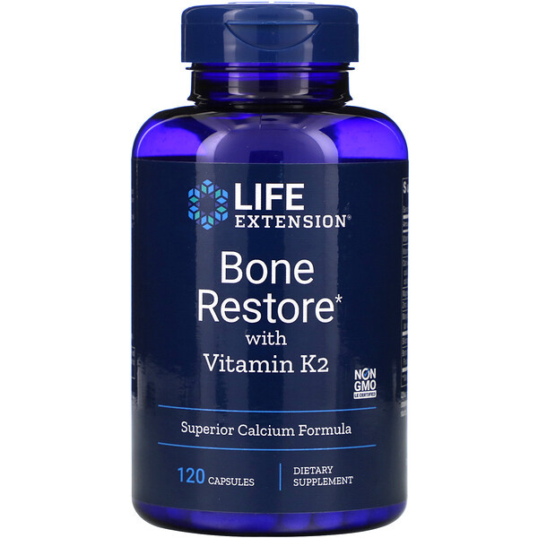 <img alt="Life Extension, Bone Restore with Vitamin K2, 120 Capsules" title="Life Extension, Bone Restore with Vitamin K2, 120 Capsules,737870172710"