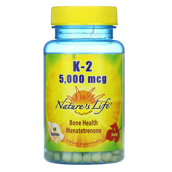 <img alt="Natures Life, K-2, Bone Health Menatetrenone, 5,000 mcg, 60 Tablets" title="Natures Life, K-2, Bone Health Menatetrenone, 5,000 mcg, 60 Tablets,040647177116"