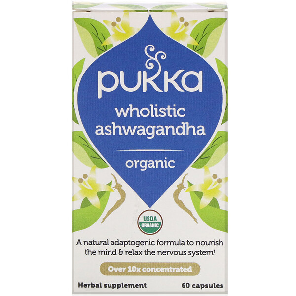 <img alt="Pukka Herbs, Organic Wholistic Ashwagandha, 60 Capsules" title="Pukka Herbs, Organic Wholistic Ashwagandha, 60 Capsules,813026020668"