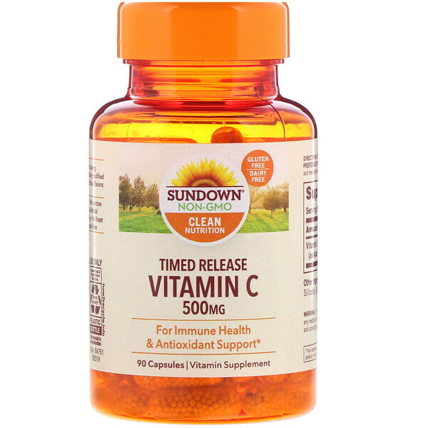 <img alt="Sundown Naturals, Vitamin C, 500 mg, 90 Time Release Capsules" title="Sundown Naturals, Vitamin C, 500 mg, 90 Time Release Capsules,030768905262"