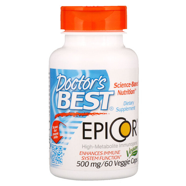 <img alt="Doctors Best, Epicor, 500 mg, 60 Veggie Caps" title="Doctors Best, Epicor, 500 mg, 60 Veggie Caps,753950001770"