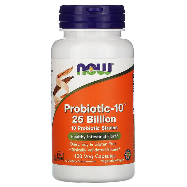 <img alt="Now Foods, Probiotic-10, 25 Billion, 100 Veg Capsules" title="Now Foods, Probiotic-10, 25 Billion, 100 Veg Capsules,733739029331"